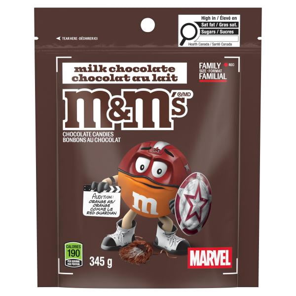 M&M'S, Milk Chocolate Candies, Family Size Bag, 345 g