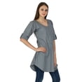 thumbnail image 2 of Kurta Décontractée pour Femmes Kurti Ethnique Indienne en Coton Tunique de Designer Haut Uni Robe, 2 of 3