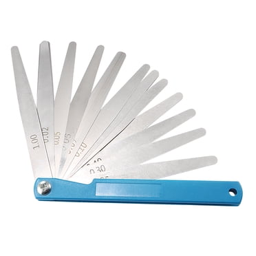 Unique Bargains 0.02-1.00mm Metric Gap Measure Feeler Gauge Tool Silver Tone