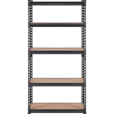 KFFKFF Étagère de Rangement, 5 Niveaux Réglables, Supporte 2000 Lb, Organisateur Robuste d'Étagères Métalliques pour Garage, Noir, Dimensions 30 Pouces L x 12 Pouces L x 60 Pouces H, Convient à la Cuisine, au Garde-Manger, au sous-Sol