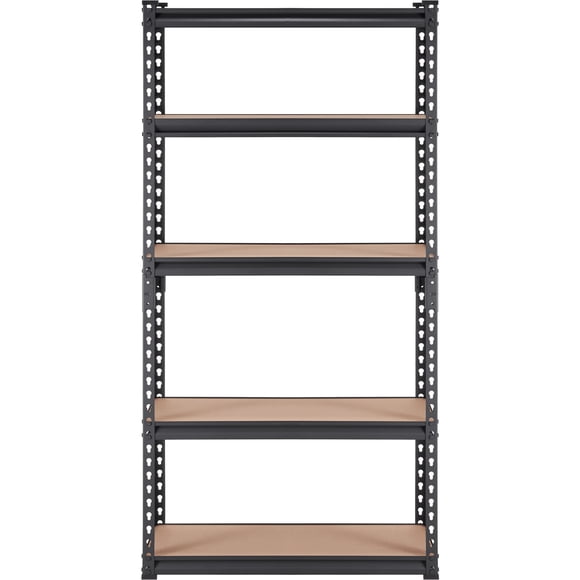 KFFKFF Étagère de Rangement, 5 Niveaux Réglables, Supporte 2000 Lb, Organisateur Robuste d'Étagères Métalliques pour Garage, Noir, Dimensions 30 Pouces L x 12 Pouces L x 60 Pouces H, Convient à la Cuisine, au Garde-Manger, au sous-Sol