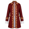 thumbnail image 2 of BiZtdJrK Manteau Queue-de-Pie Militaire Colonial pour Homme Veste Médiévale Régence Renaissance Steampunk Victorienne Manteau d'Halloween, Rouge, TTG, 2 of 9