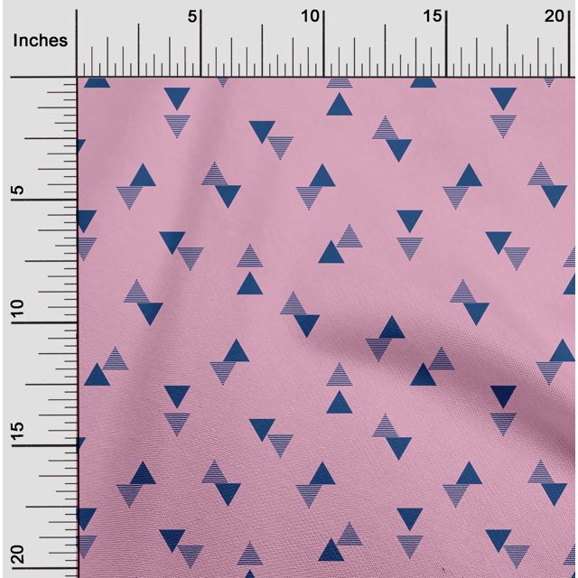 oneOone Georgette Tissu Viscose Triangle Décor Géométrique Tissu Imprimé BTY 42 Pouces de Large