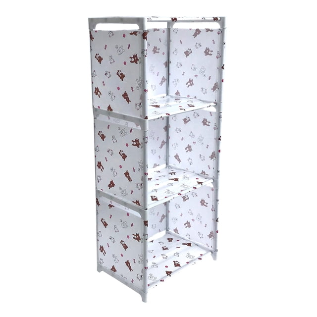 Zootealy 3 Tiers Cube Bookcase Book Shelf Multifunctional Storage Rack for Books Shoes Toys Green Plants Decorations Bedroom Study Room Kitchen