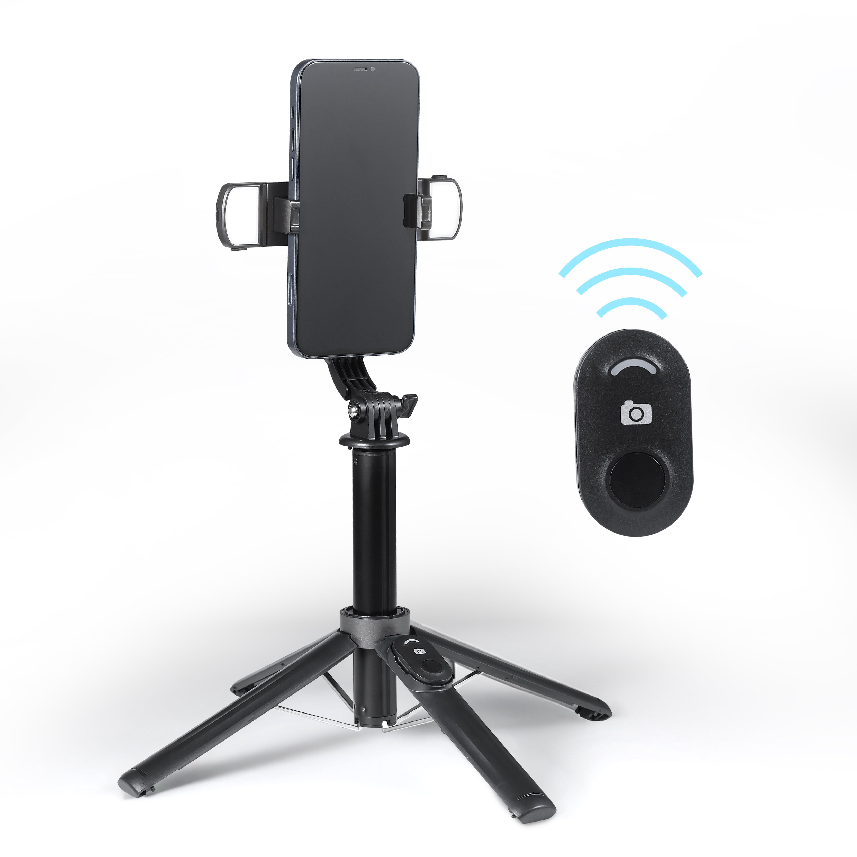 LED Lights Selfie Stick Quad Tripod