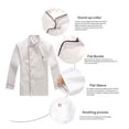 thumbnail image 2 of relayinert White Unisex Chef Coat Uniform Made With Polyester Comfortable To Wear Unisex Chef Jacket white（long sleeve） 4XL, 2 of 6