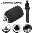 thumbnail image 1 of 2-13mm Keyless Drill Chuck, SDS Plus Adaptor Cordless Hammer Drill 1/2\" 20UNF, 1 of 11