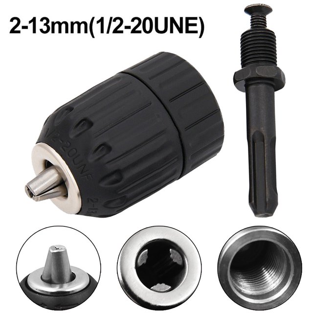 2-13mm Keyless Drill Chuck, SDS Plus Adaptor Cordless Hammer Drill 1/2\" 20UNF
