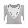 thumbnail image 4 of Girls Dress Back School Uniform Long Sleeve Gray Dress 6 Years, 4 of 7