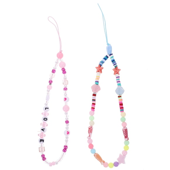 Quentinu 2pcs Beaded Phone Straps Phone Wrist Straps Phone Bracelet Straps Wrist Strap for Phone Case