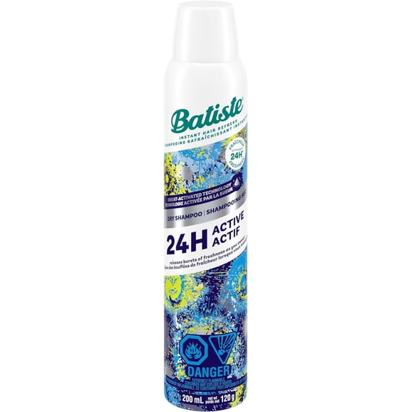 Batiste Sweat Activated Dry Shampoo Spray, Neutralizes Odor for up to 24 Hours & Prevents Sweat Buildup in Hair, Absorbs Oil & Grease, 200ml