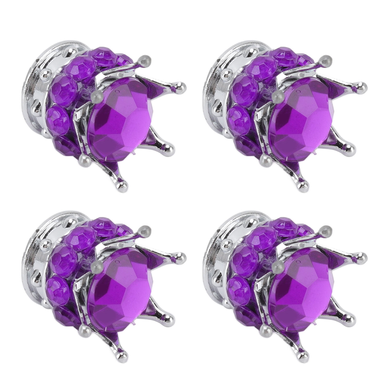 Wheel Valve Covers, 4 Pieces Universal Light Weight Wheel Stem Valve   For Cars Trucks Bicycles Purple