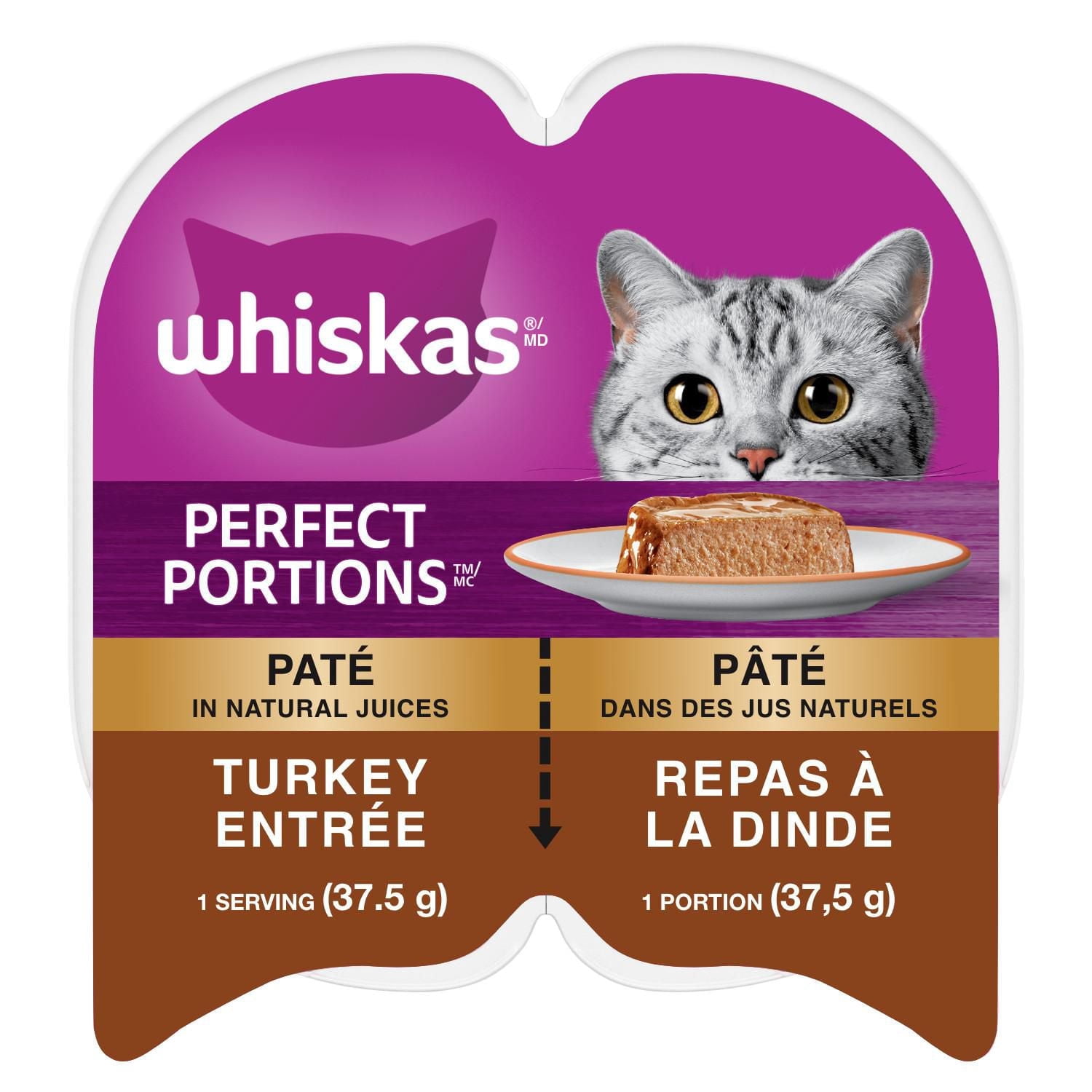 Whiskas Perfect Portions Turkey Entrée Paté Wet Cat Food