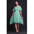 thumbnail image 3 of Bimba Robe Droite à Épaules Dénudées Style Chic pour Femmes à Imprimé Floral Vert Tunique d'Été - Très Grand, 3 of 6