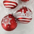 thumbnail image 2 of Holiday Time Dia 65mm 4Ct House&Snow Glass Ornament, 2 of 5