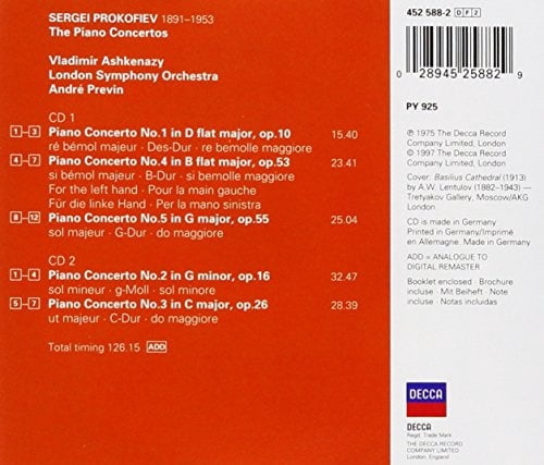 Vladimir Ashkenazy - Prokofiev: The 5 Piano Concertos