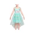 thumbnail image 1 of Flower Girls Dress Green Embroidery Hi-lo Wedding Bridesmaid Pageant 12 Years, 1 of 8