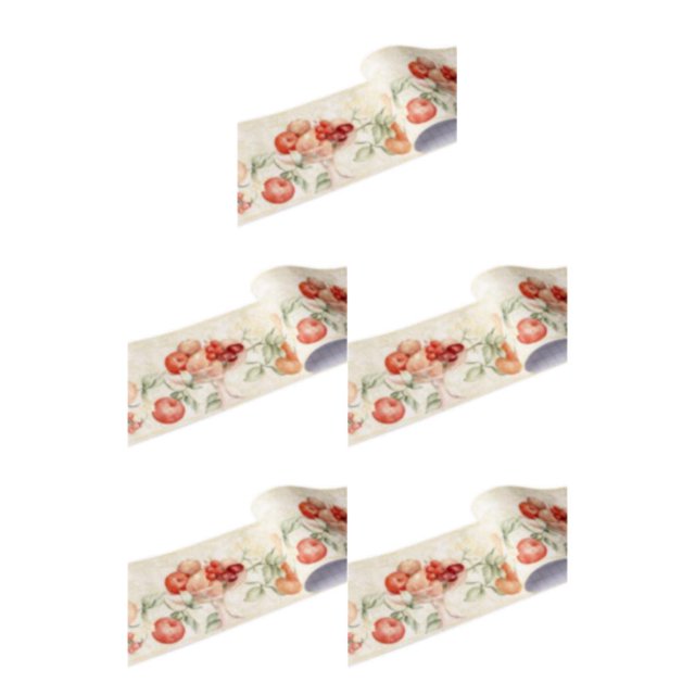 Baohd Ligne de Taille Imperméable en PVC pour Mur Rétro Mode et Facile fruit Vert 5ensemble