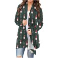 thumbnail image 1 of CEHVOM Woman Fashion Pocket Solid Color Long Sleeves Knit Cardigan Loose Tops Blouse Sweater Clearance, 1 of 6