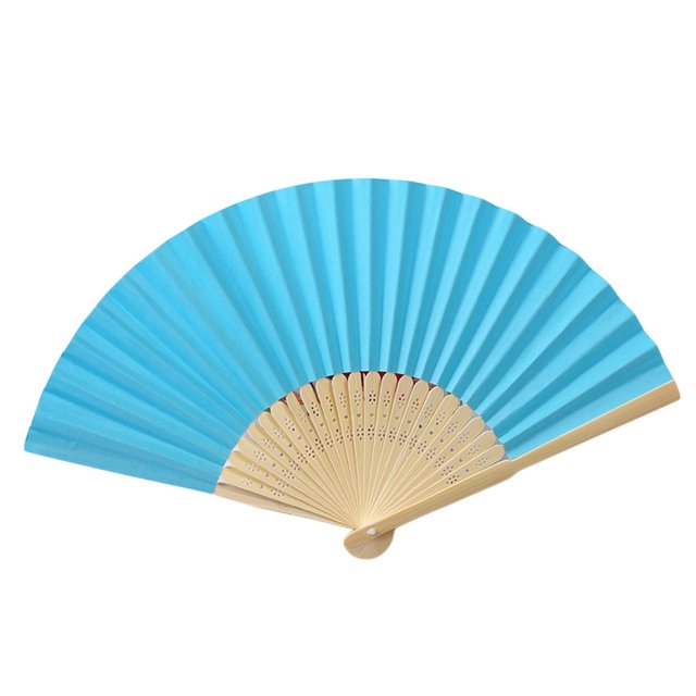 Rinsvye Solid Fan Folding Tissue Paper Pom Poms Party Wedding Hand Dance Pin Wheels for Wall Held Silk Pattern Color Wedding Hand Fans for Guests Tools & Home Improvement