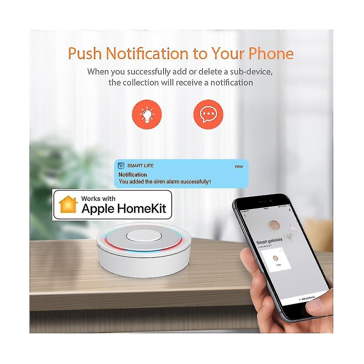 Pour Tuya Zigbee Gateway Hub Smart Life Application pour Siri Alexa Google Home Commande Vocale Wi‐Fi Sans Fil B