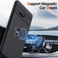 thumbnail image 5 of KOMI for Google Pixel 7 Case, Slim Fit Shockproof Protective Case for Pixel 7, Military-Grade Drop Protection with Ring Kickstand [Magnetic Car Mount Feature] Case for Google Pixel 7-Black, 5 of 5