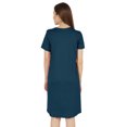 thumbnail image 3 of Inkmeso Robe T-Shirt d'Été Décontractée Unie pour Femmes, Coupe Ample, Tunique à Manches Courtes, Robe de Nuit, 3 of 7