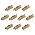 thumbnail image 1 of Unique Bargains 160Pack Ribbon Crimp Clamp Ends 20mm Cord End Clasp for DIY Craft Bronze Tone, 1 of 7