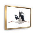 thumbnail image 2 of Designart Flying White Stork Ciconia oiseau ART MURAL À CADRE FLOTTÉ, 2 of 4