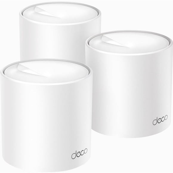 Refurbished TP-Link Deco X50 Mesh Router, AX3000 Dual-Band Wi-Fi 6 System, Whole Home Coverage, 3-Pack, White