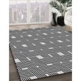 thumbnail image 3 of Ahgly Company Tapis d'Intérieur Ronds de Style Transitionnel Lavables à la Machine, Noir Charbon, 4 Pieds Rond, 3 of 7