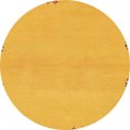 thumbnail image 1 of Ahgly Company Tapis d'Intérieur Ronds Abstraits Orange Tapis de Zone Abstraits, 8 Pieds Rond, 1 of 6