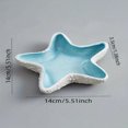 thumbnail image 4 of CHUANK 1pc Ceramic Jewelry Storage Dish  Starfish Sea Shell Shaped Display Tray  Luxury Earring Bracelet Storage Showcase  Cute Bedside Tray For Home Use, 4 of 6