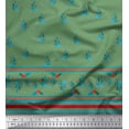 thumbnail image 2 of Soimoi Poly Georgette Fabric Stripe,Leaves & Berries Panel Print Sewing Fabric Yard 52 Inch Wide, 2 of 3