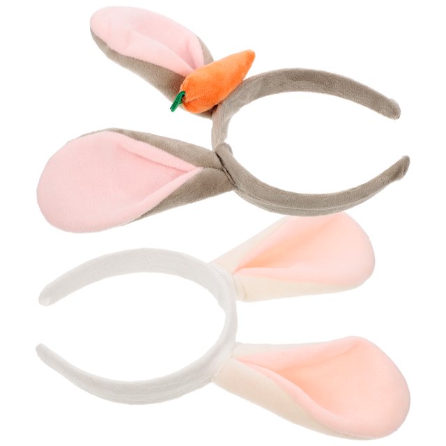 2Pcs Easter Bunny Headbands Adorable Rabbit Ear Headbands Easter Bunny Ear Hairbands Decors