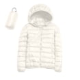 thumbnail image 2 of Packable down Jacket, Lightweight Hooded Puffer, White Duck down Coat White Xxl , Coat, 2 of 5