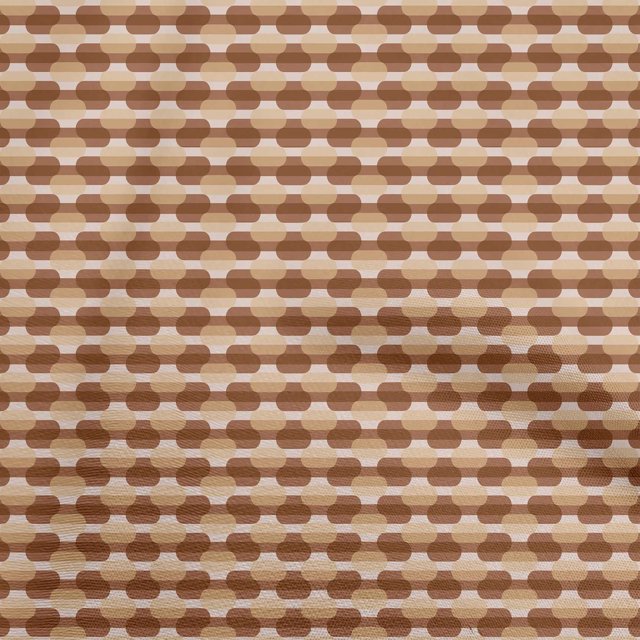oneOone Tissu Polyester Lycra Brun Tissu Abstrait Matière de Robe Tissu Imprimé Tissu au Mètre 56 Pouces de Large