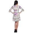 thumbnail image 3 of Moomaya Printed Ruffle Style Above Knee Length Bridesmaid Robe Rayon Bathrobes, 3 of 5