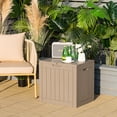 thumbnail image 2 of Costway 30 Gallon Deck Box  Storage Container Seating Tools Organization Deliveries Brown, 2 of 9