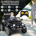 thumbnail image 3 of OLAKIDS 2 Seater Ride on Truck, 12V Battery Powered Electric Vehicle for Kids with Remote Control, Power Display, LED Lights, Story, Suspension System, MP3, Ride on Toy for 3+ Boys Girls, 3 of 9