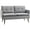 Grey, variant on HOMCOM Loveseat Sofa for Bedroom, Modern Small Space Furniture with Button Tufting, Upholstered, Kids, Dark Blue