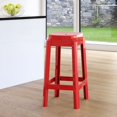 thumbnail image 2 of Compamia Tabouret de Comptoir en Polycarbonate Renard - Ensemble de 1, Rouge Brillant, 2 of 6