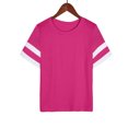 thumbnail image 3 of Chandails à Manches Courtes pour Femmes T-Shirts Surdimensionnés pour Femmes T-Shirts Amples Demi-Manches Col Rond Hauts Color Block Tuniques T-Shirts Surdimensionnés pour Femmes Hauts à Demi-Manches pour Femmes, 3 of 6