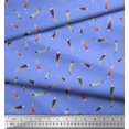 thumbnail image 2 of Soimoi Cotton Cambric Fabric Colorful Feather Decor Fabric Printed Yard 42 Inch Wide, 2 of 5