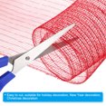 thumbnail image 4 of Unique Bargains 2pcs Decorative Mesh, 5.9in x 10 Yard Mesh Ribbon Roll Foil Metallic for Christmas Tree Decoration, Red, 4 of 6