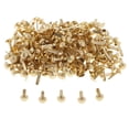 thumbnail image 2 of jifeng 100 Pack Metal Bunt Brads Pattern Clips DIY Mini Colorful Brads for Scrapbooking 4.5x8mm Golden, 2 of 6