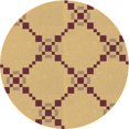 thumbnail image 1 of Ahgly Tapis Rond Lavable en Machine Intérieur Transitionnel Chrome Or Jaune, 6 Pieds Rond, 1 of 7