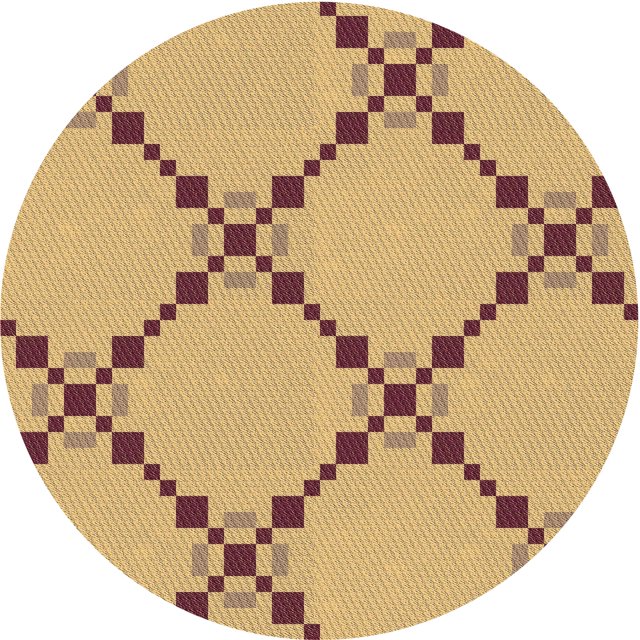 Ahgly Tapis Rond Lavable en Machine Intérieur Transitionnel Chrome Or Jaune, 6 Pieds Rond