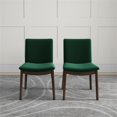 thumbnail image 2 of Ashcroft Mid Century Modern Velvet Dining Chair, Green (Set of 2), 2 of 8