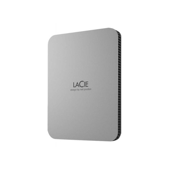 LaCie Mobile Drive STLP2000400 - Disque Dur - 2 To - Externe (portable) - USB 3.2 Gen 1 (Connecteur USB-C) - Argent Lune - avec 3 Ans de Récupération de Données Seagate Rescue
